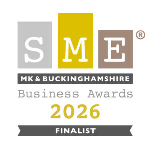 Finalist badge for the SME MK and Buckinghamshire Business Awards – Business Innovation category
